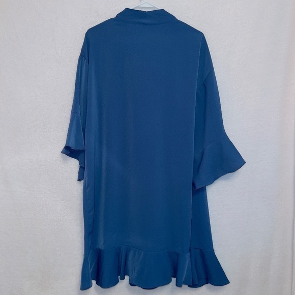 Birdy Grey Kenny Ruffle Robe in Slate Blue Wedding Bridesmaid size M/L - Picture 7 of 7